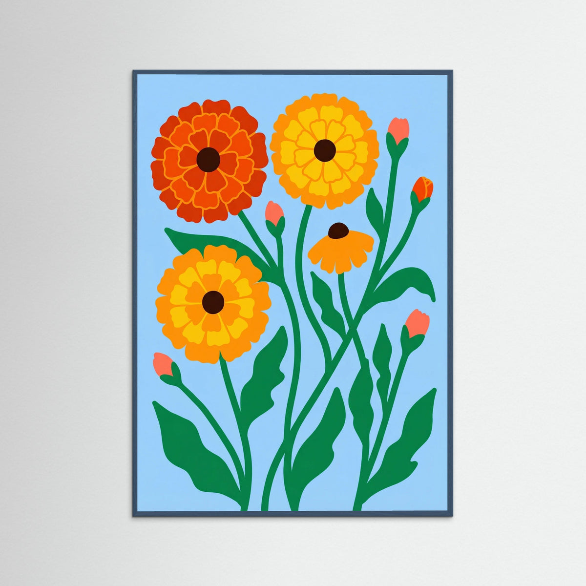 Teal Wood Crimson Bloom