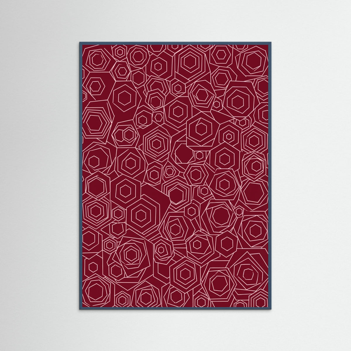 Teal Wood Crimson Entanglement