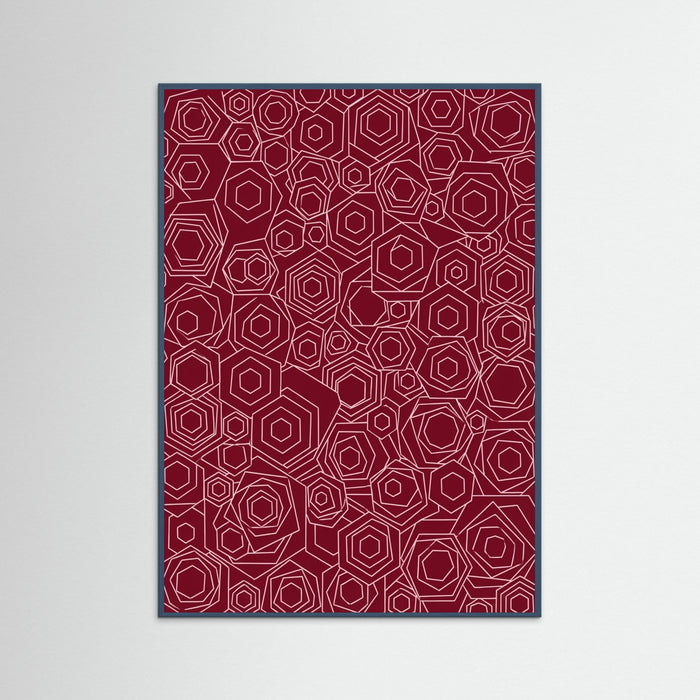 Teal Wood Crimson Entanglement