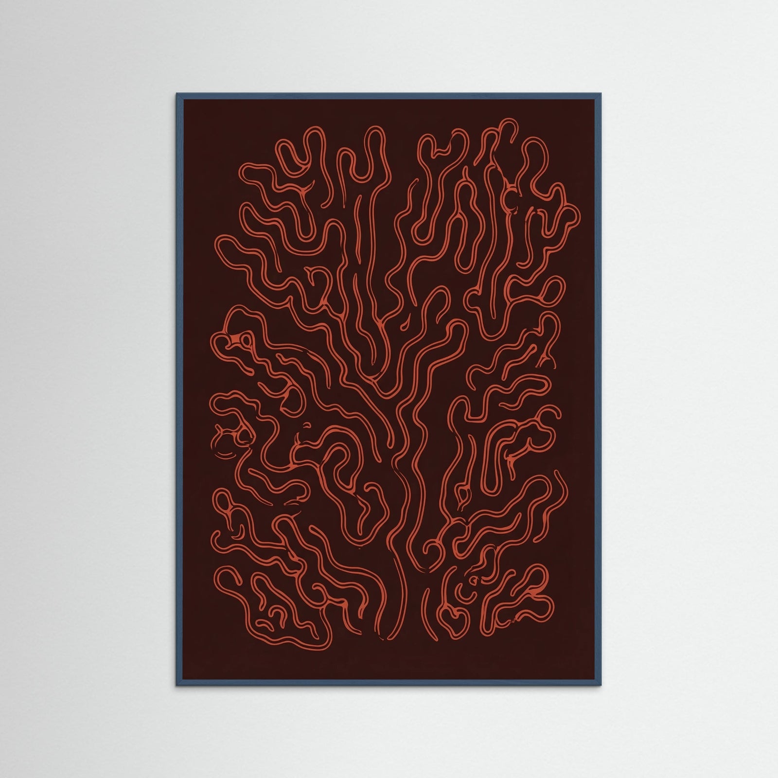 Teal Wood Crimson Veins