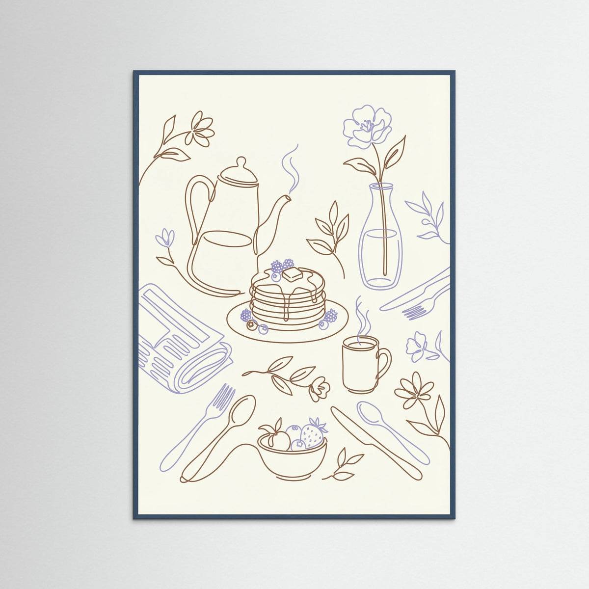 Teal Wood Culinary Doodles