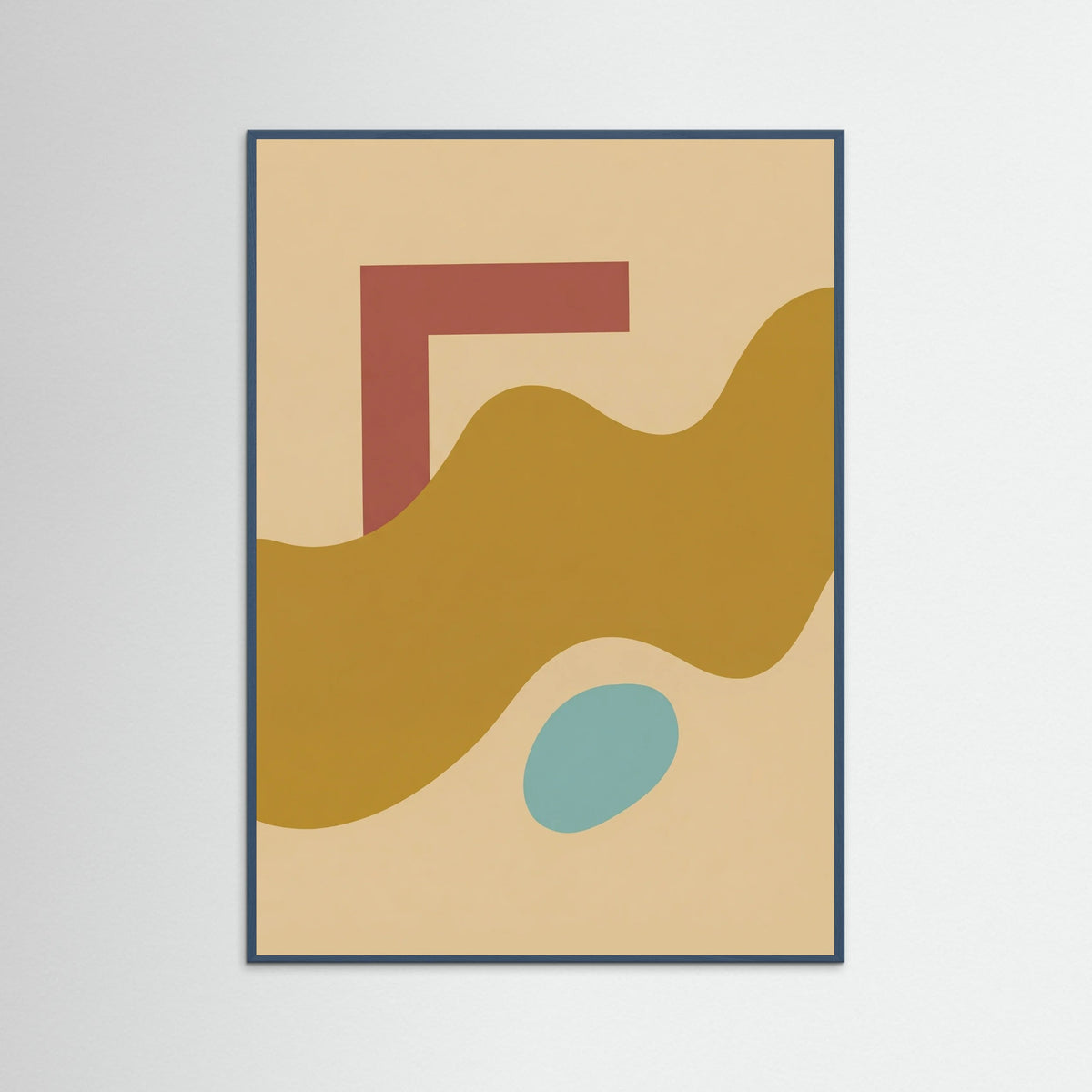 Teal Wood Curved Geometries