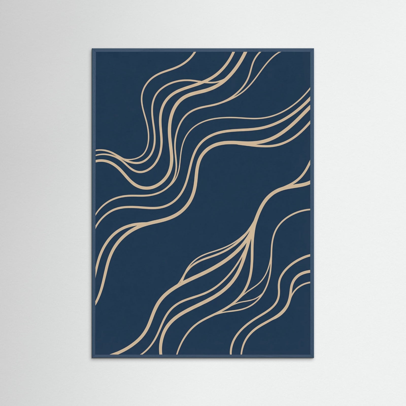 Teal Wood Curved Paths