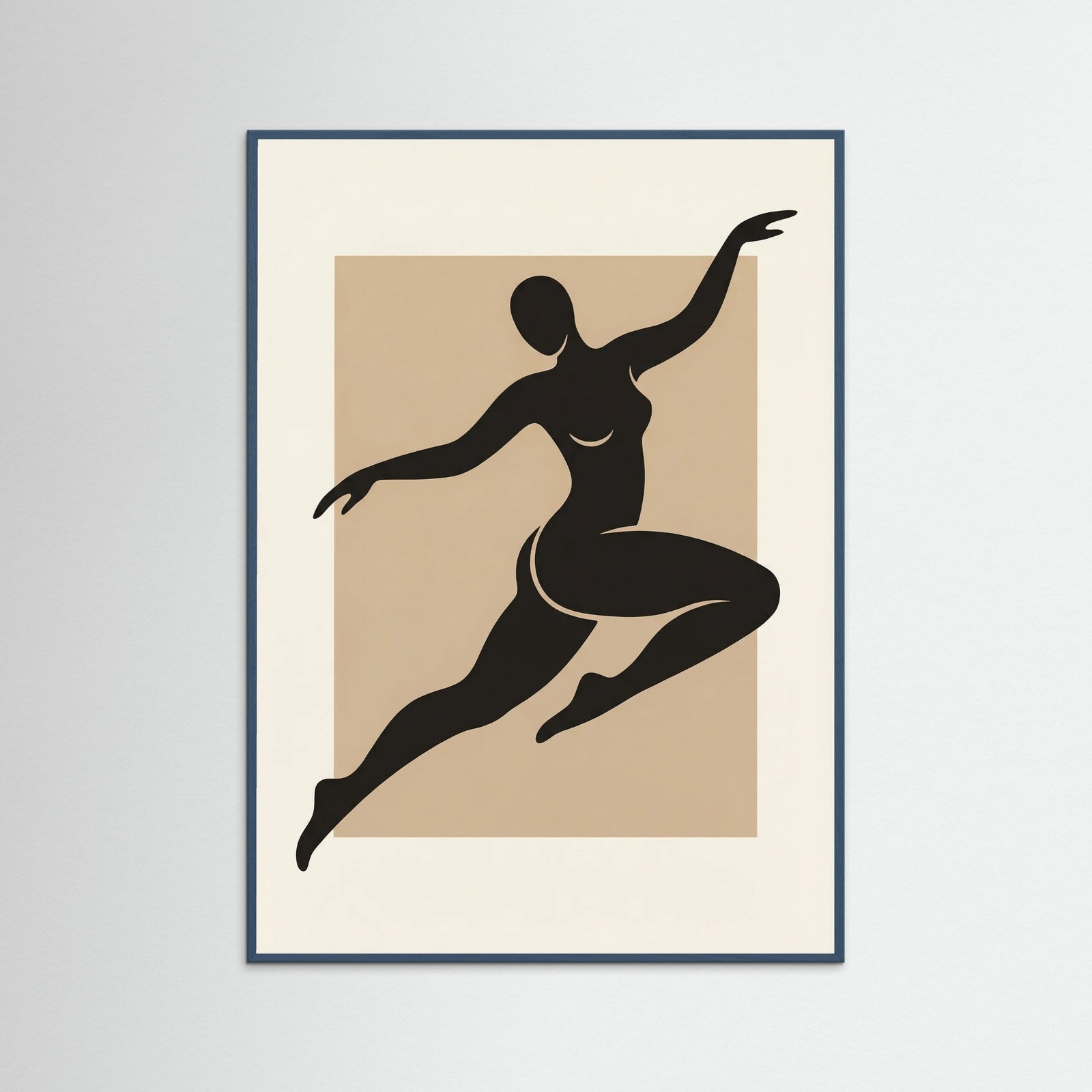 Teal Wood Curved Silhouette