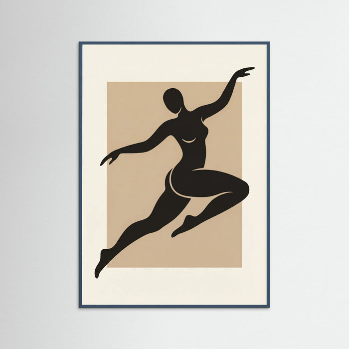 Teal Wood Curved Silhouette
