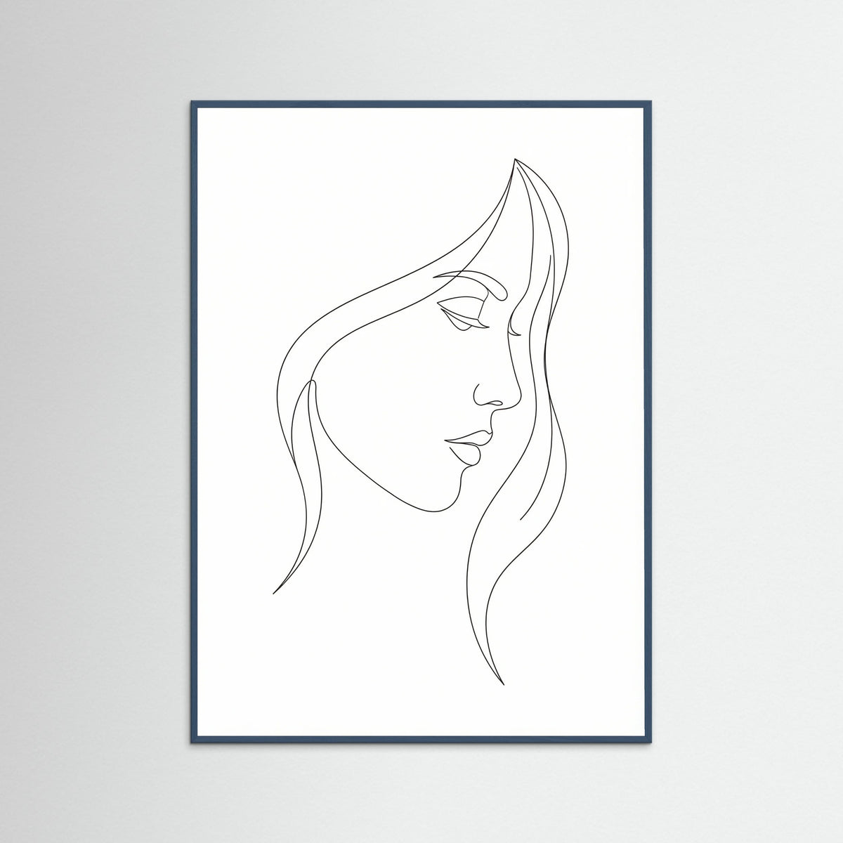Teal Wood Curved Silhouette