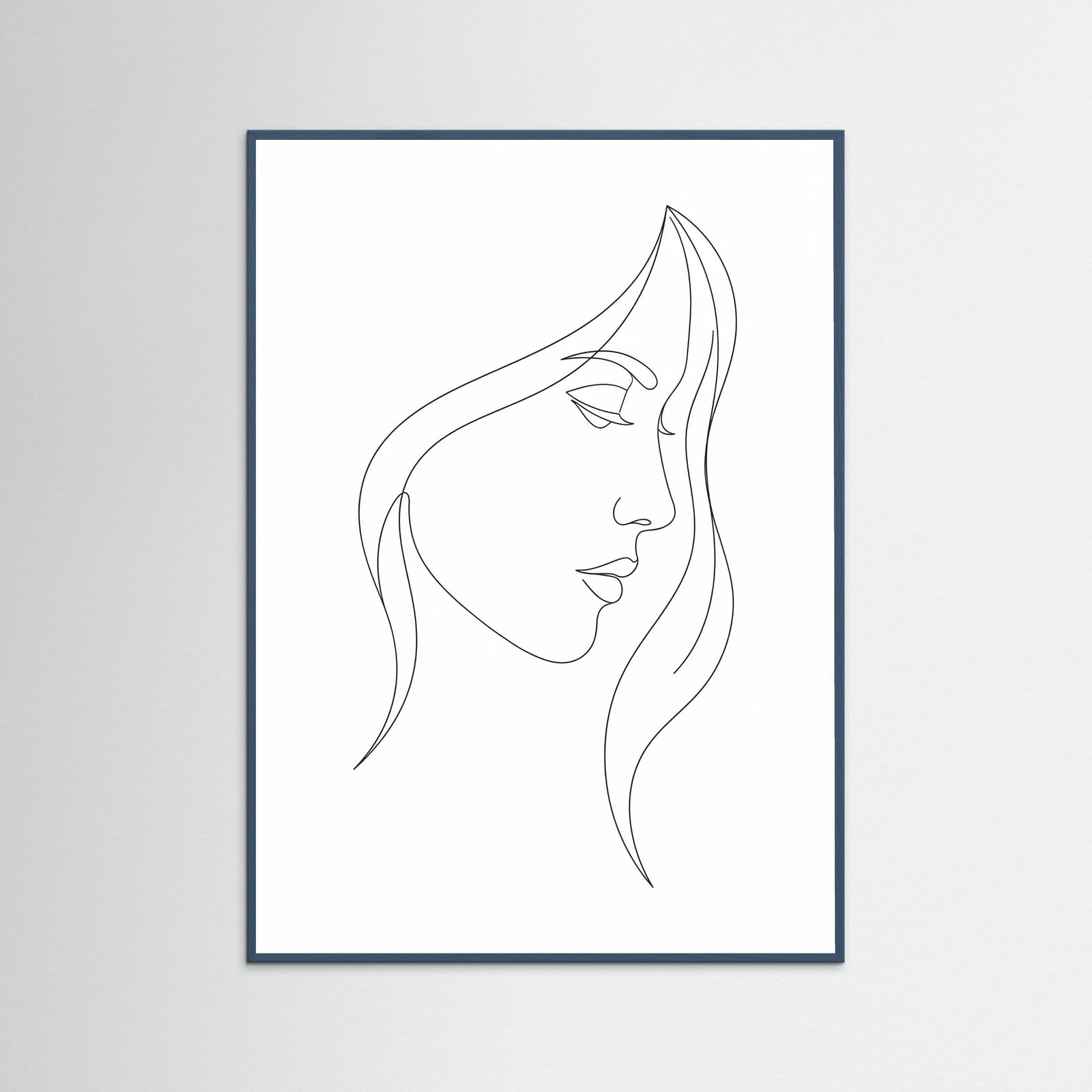 Teal Wood Curved Silhouette
