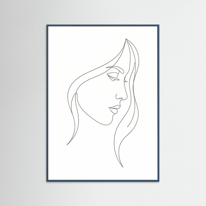 Teal Wood Curved Silhouette