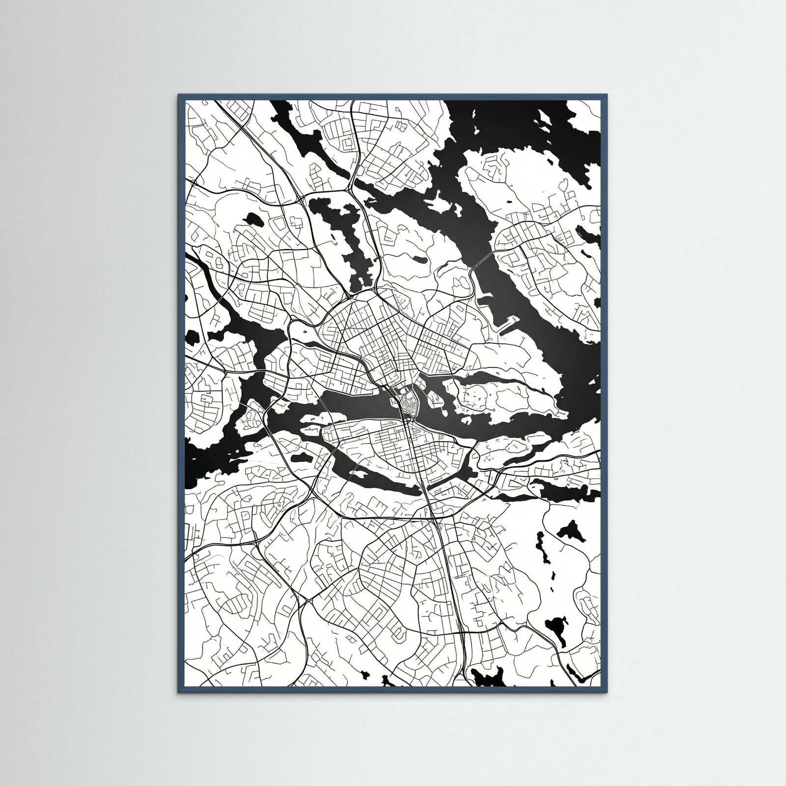 Teal Wood Danish Cityscape