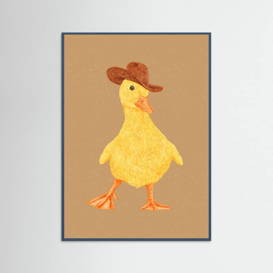 Póster Daphne the Cowgirl Duckling – póster e impresión artística