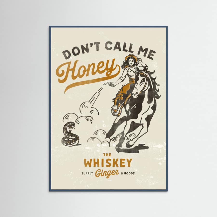 Teal Wood Dont Honey Print 2 Poster