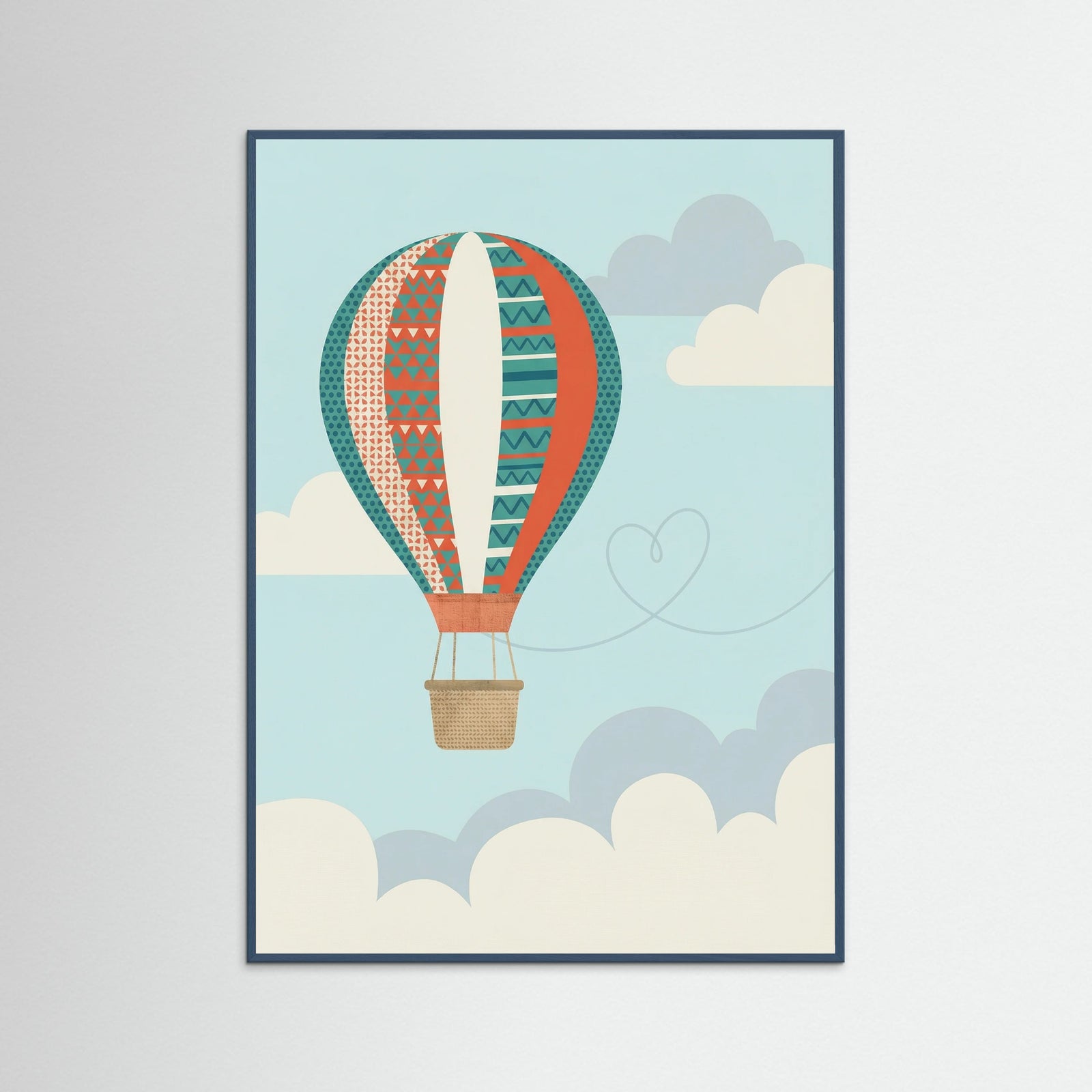 Teal Wood Dreamy Sky Flight