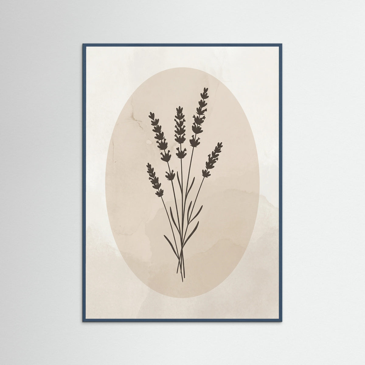 Teal Wood Dried Bloom Silhouette