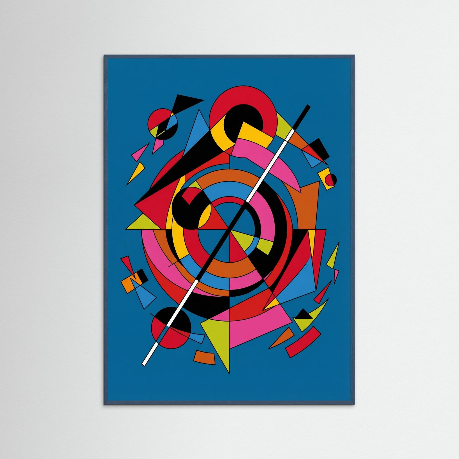 Teal Wood Dynamic Abstraction Blue