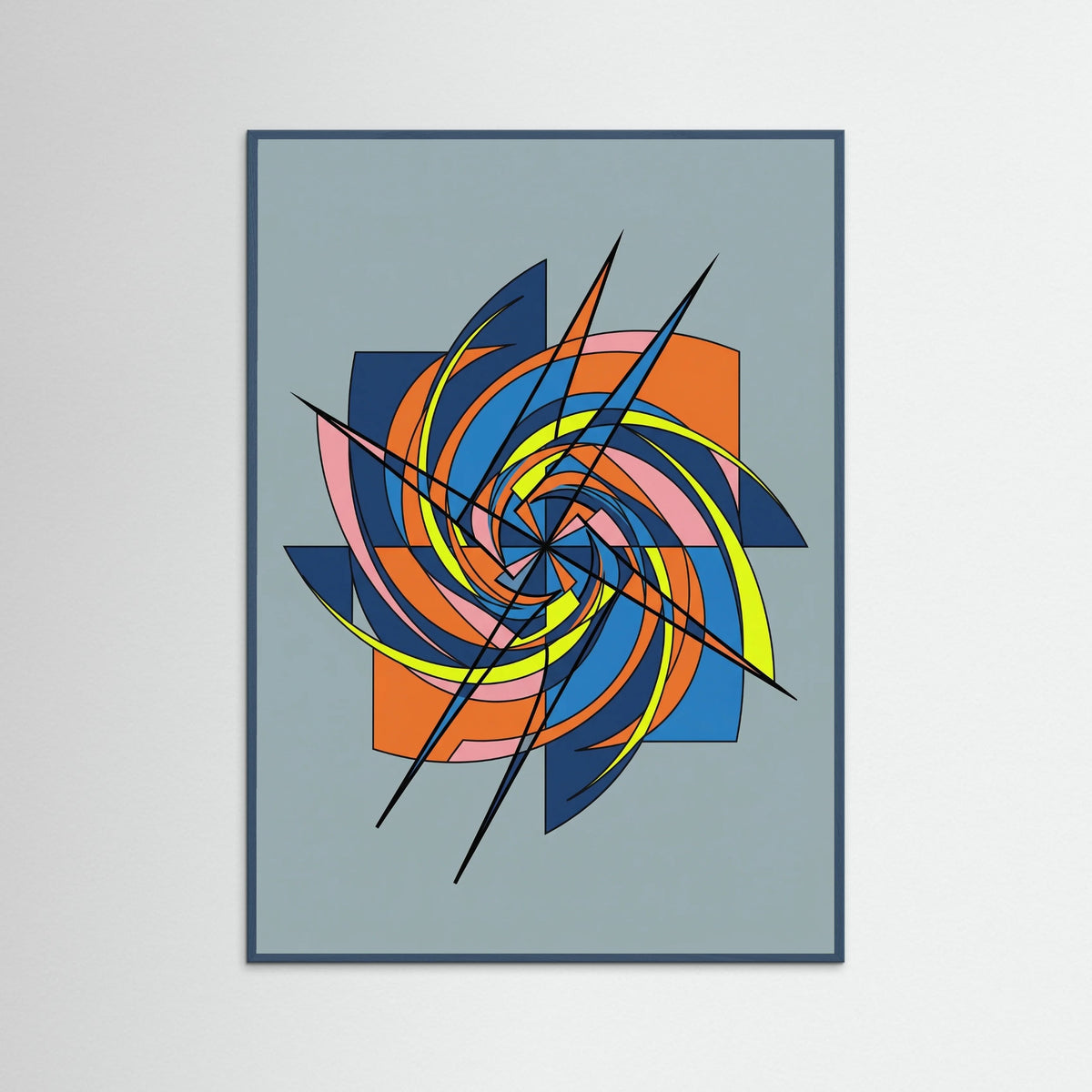 Teal Wood Dynamic Abstraction Gray