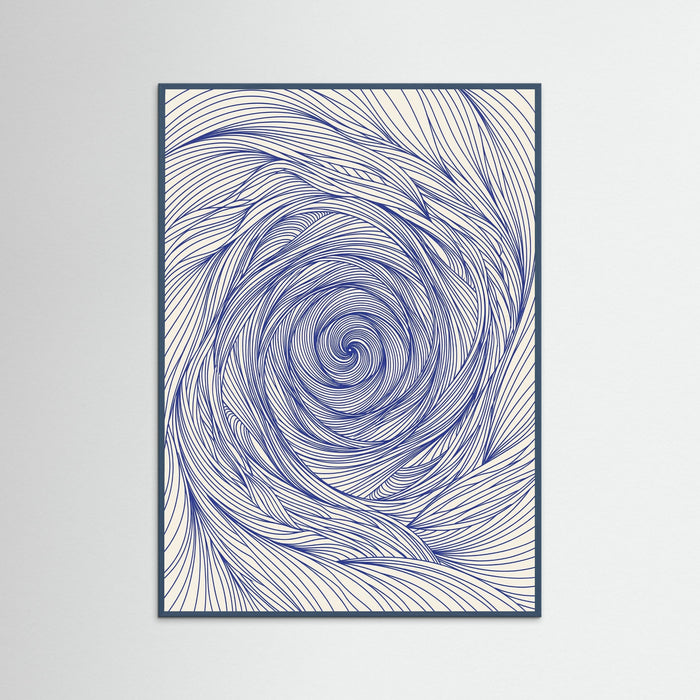 Teal Wood Dynamic Indigo Swirl