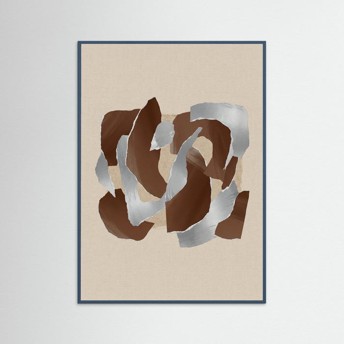 Teal Wood Earthy Abstraction