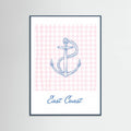 East Coast Anchor Poster – plakat og kunsttryk