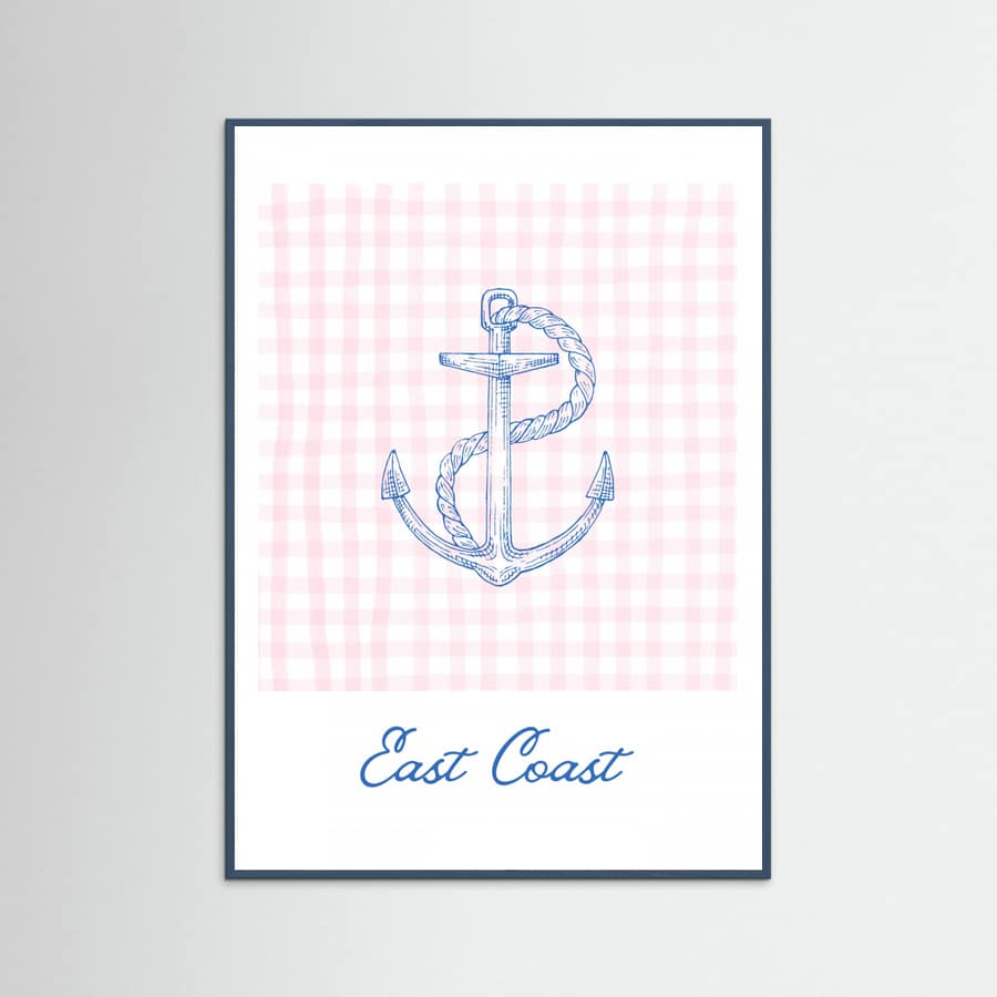 East Coast Anchor Poster – plakat og kunsttryk