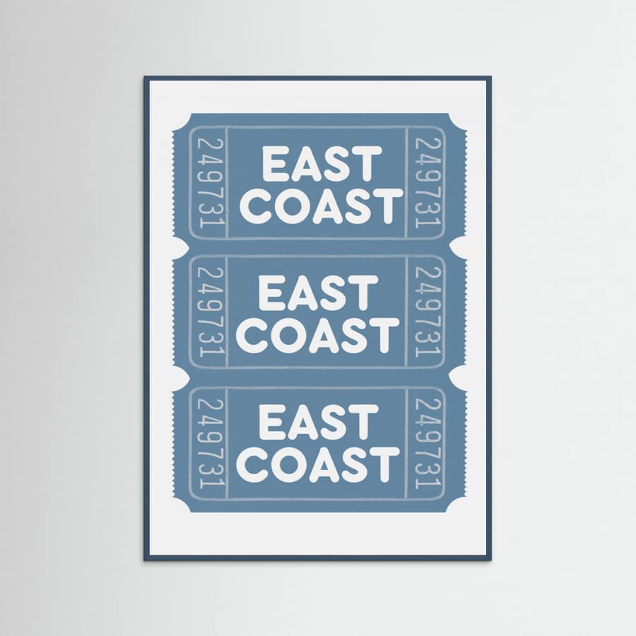East Coast Tickets Poster – poster and art print