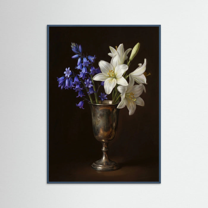 Teal Wood Elegance in Bloom