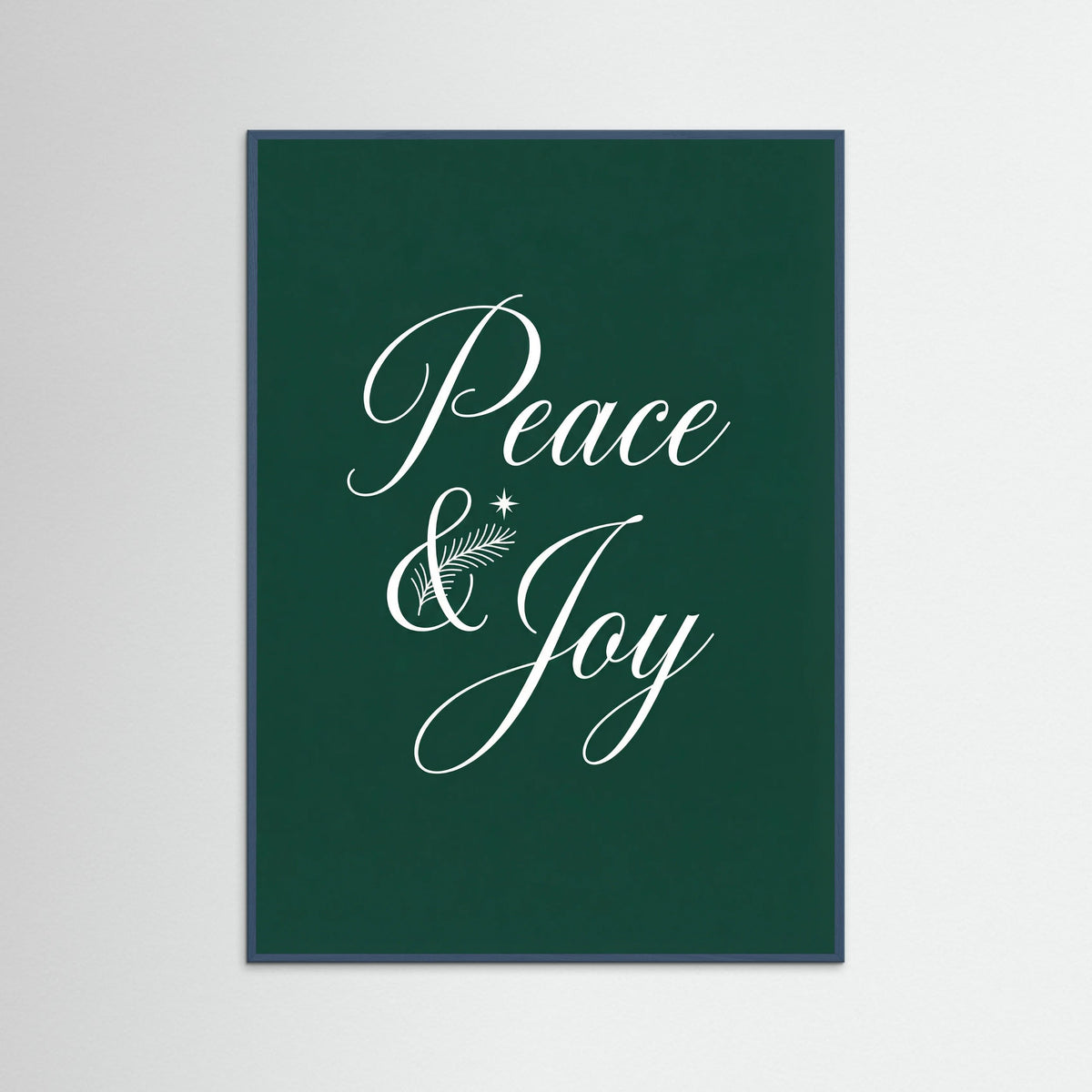 Teal Wood Elegant Christmas Script