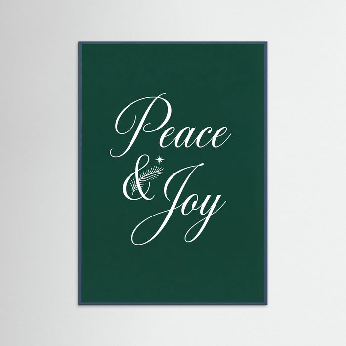Teal Wood Elegant Christmas Script