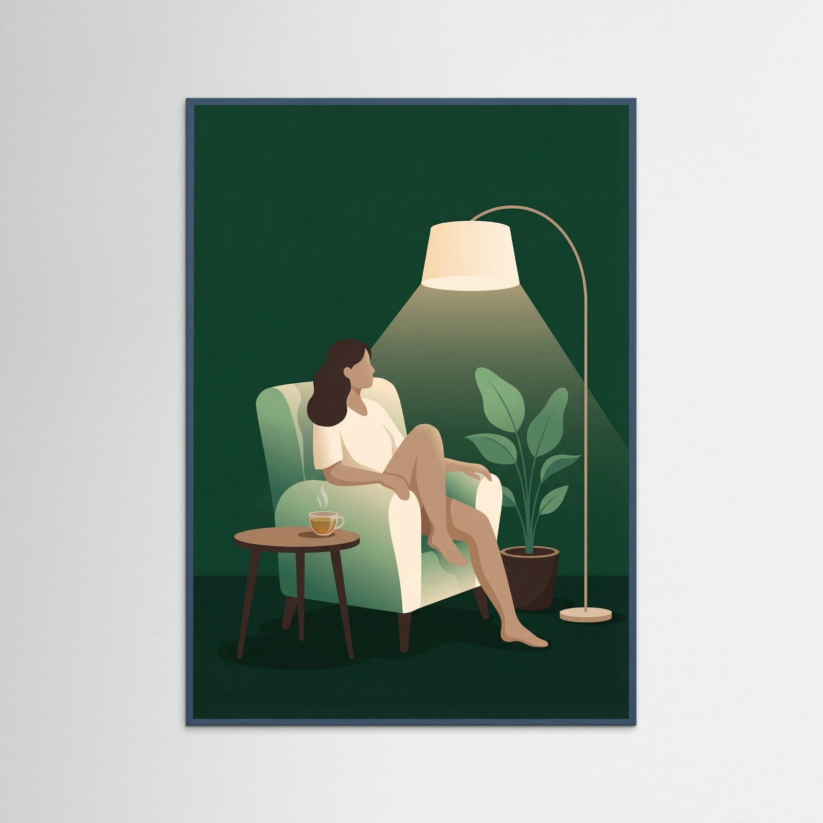 Teal Wood Emerald Reading Bliss