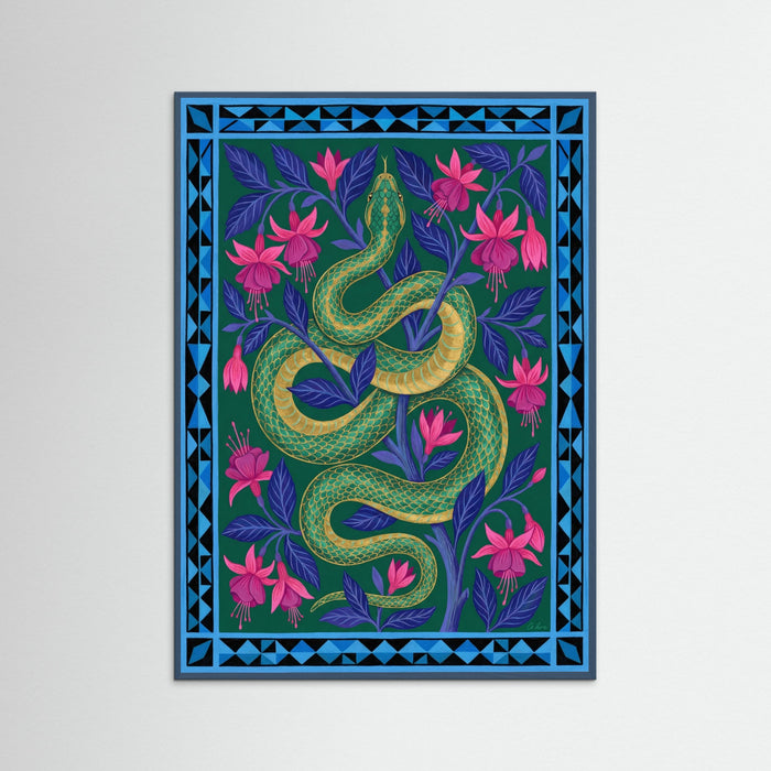 Teal Wood Emerald Tiger Reverie