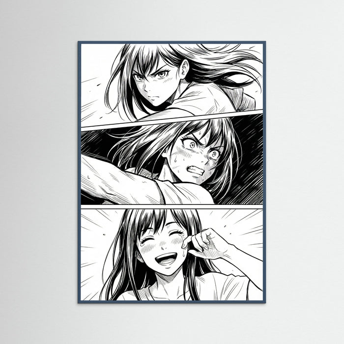 Teal Wood Emotional Manga Gaze