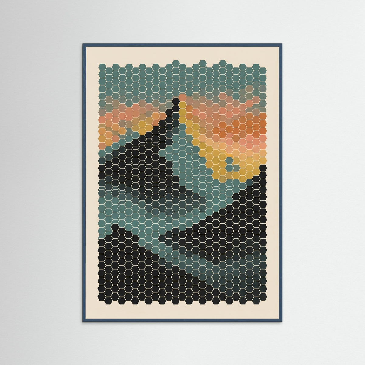 Teal Wood Enchanted Hexagons