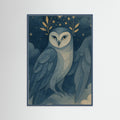 Teal Wood Enchanted Owl