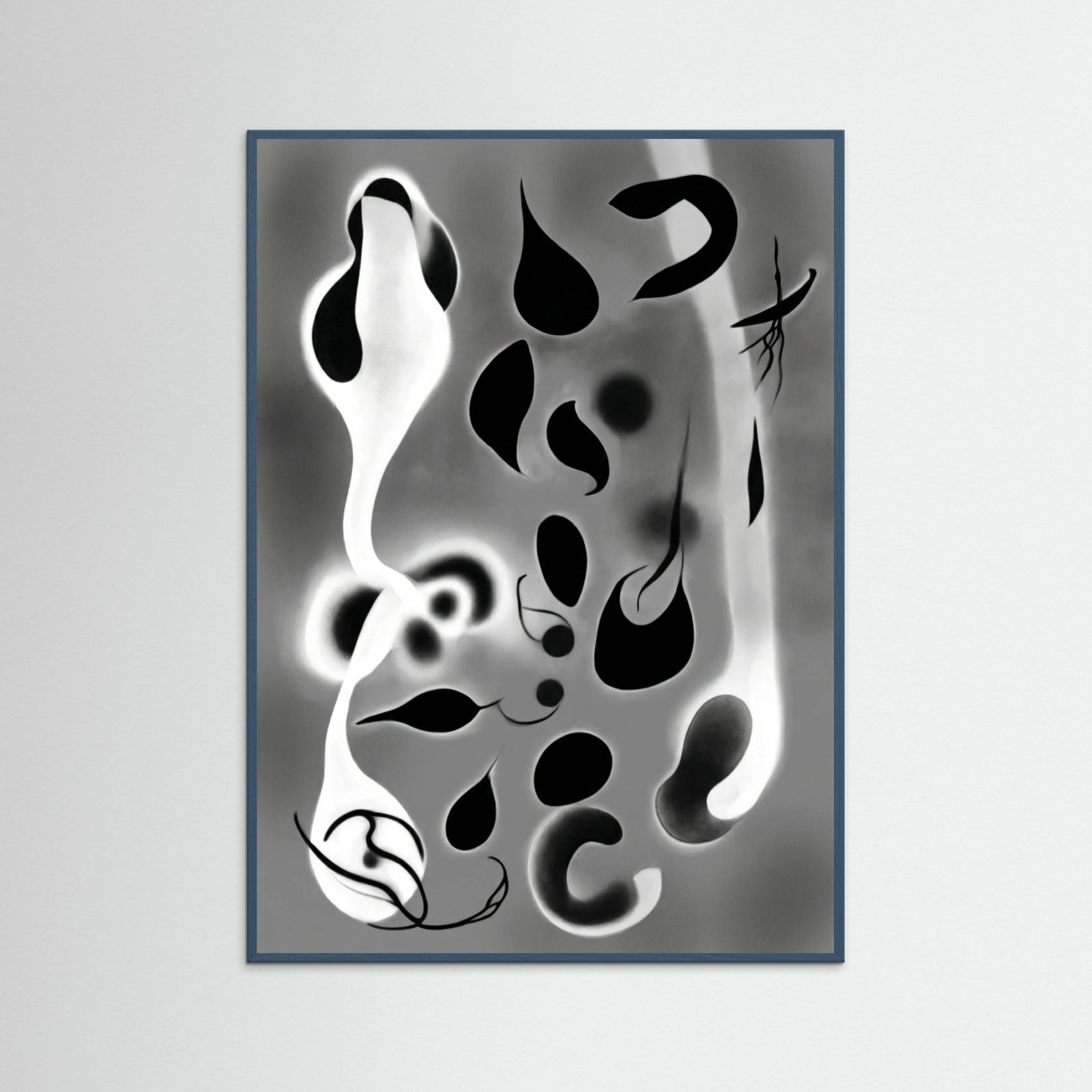 Teal Wood Ethereal Forms Gray