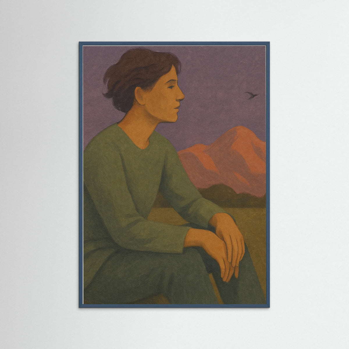 Teal Wood Evening Contemplation