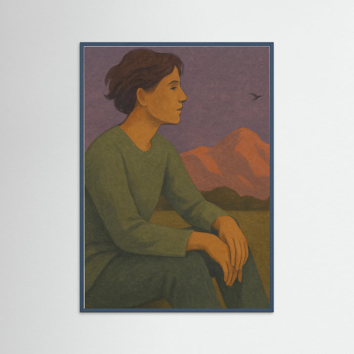 Teal Wood Evening Contemplation