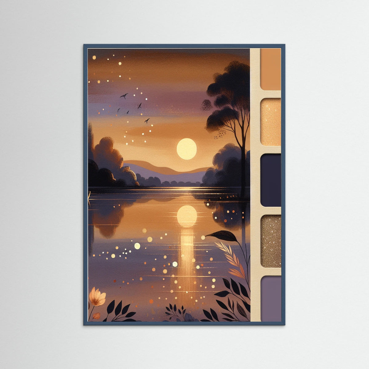 Teal Wood Evening Glow