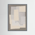 Teal Wood Fabric Pattern Collage No.7 Poster