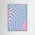 Teal Wood Fabric and Wind Poster