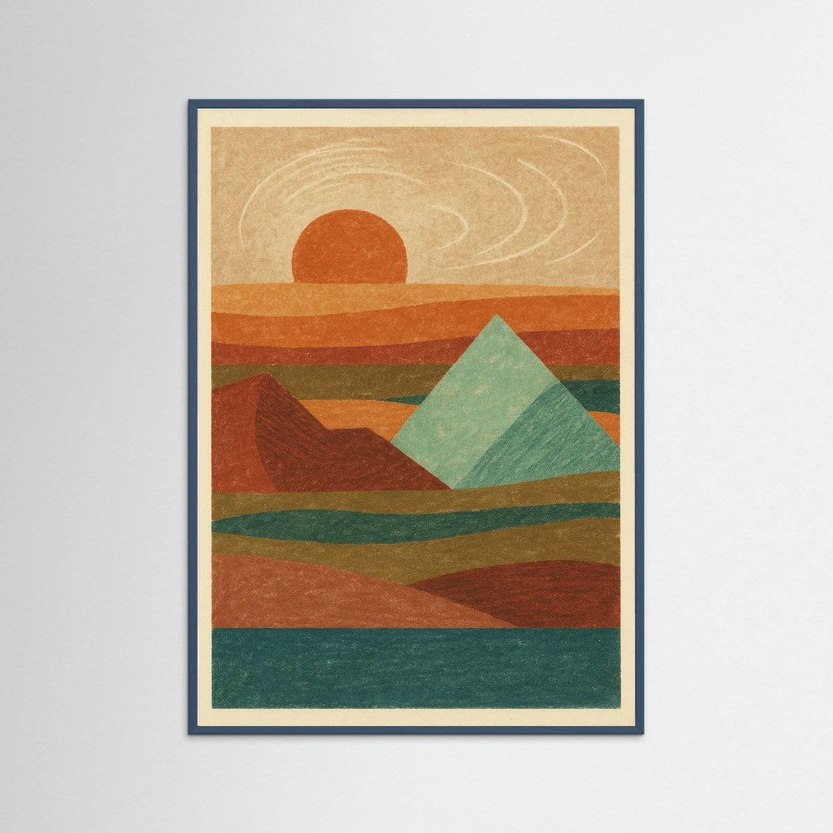 Teal Wood Faded Impressions