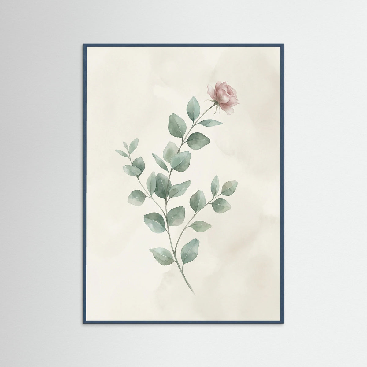 Teal Wood Faded Meadow Blooms