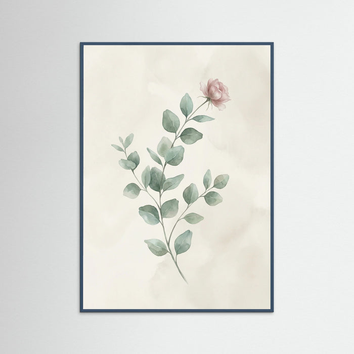 Teal Wood Faded Meadow Blooms