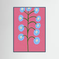 Teal Wood Fantasy Blooms