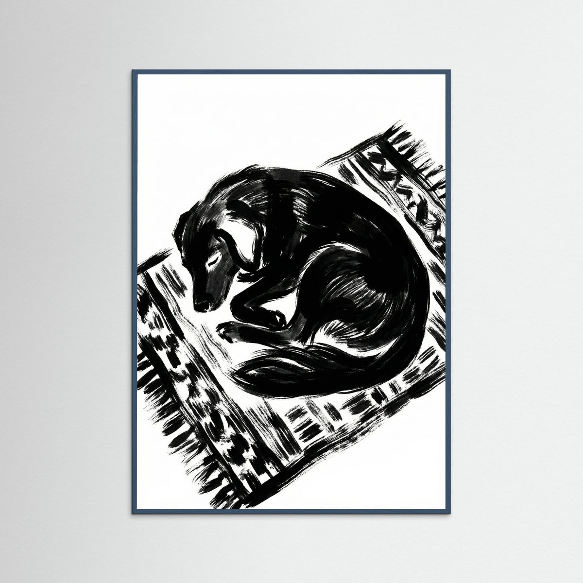 Teal Wood Feline Repose Black