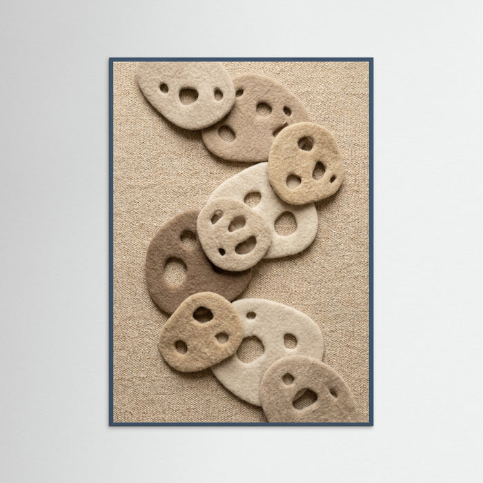 Teal Wood Felted Contour Study