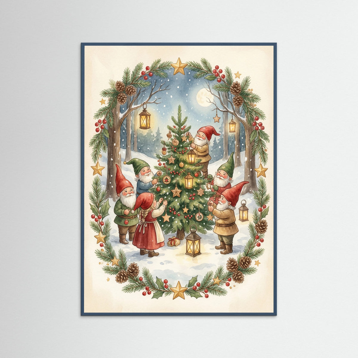 Teal Wood Festive Gnome Feast