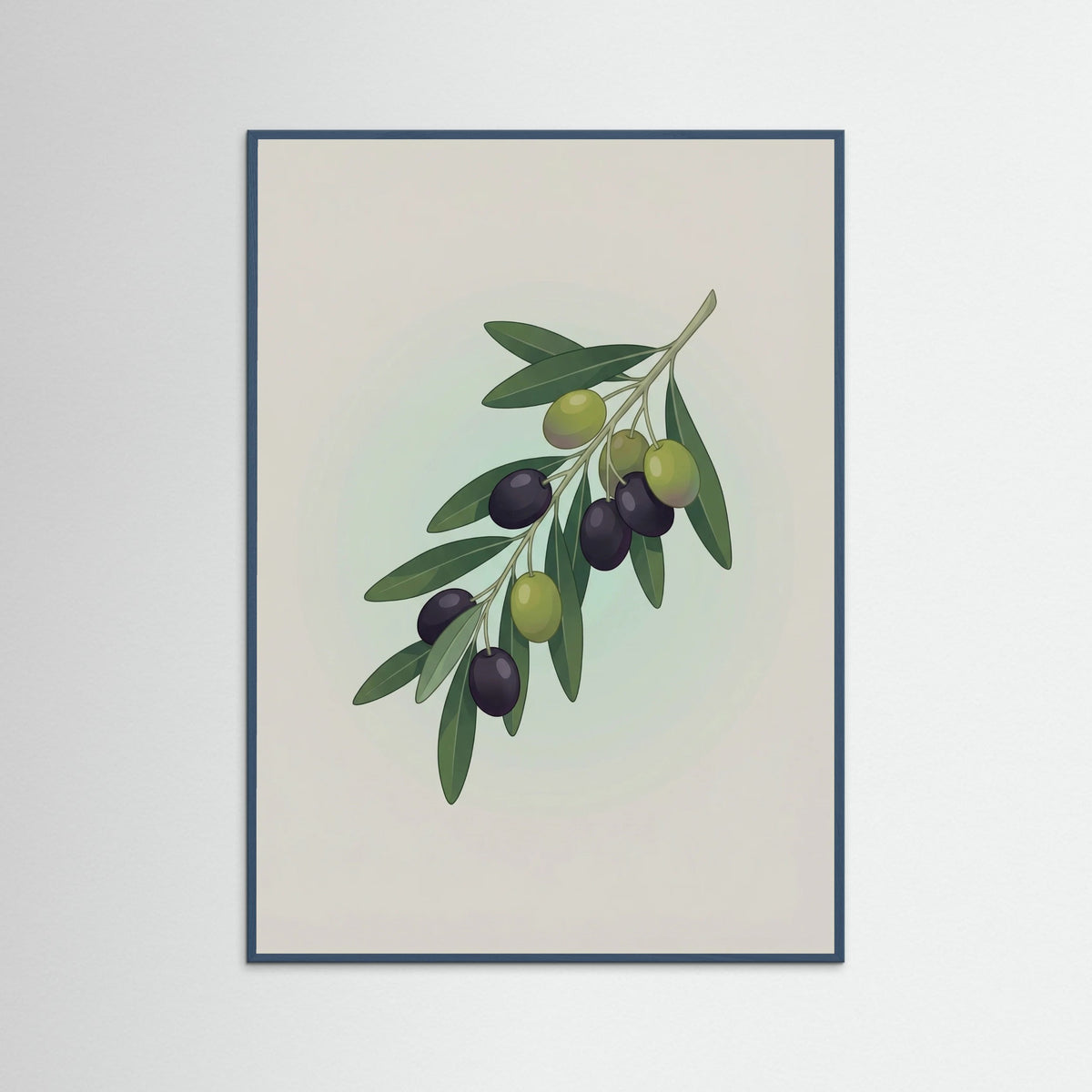 Teal Wood Fig Branch in Vase