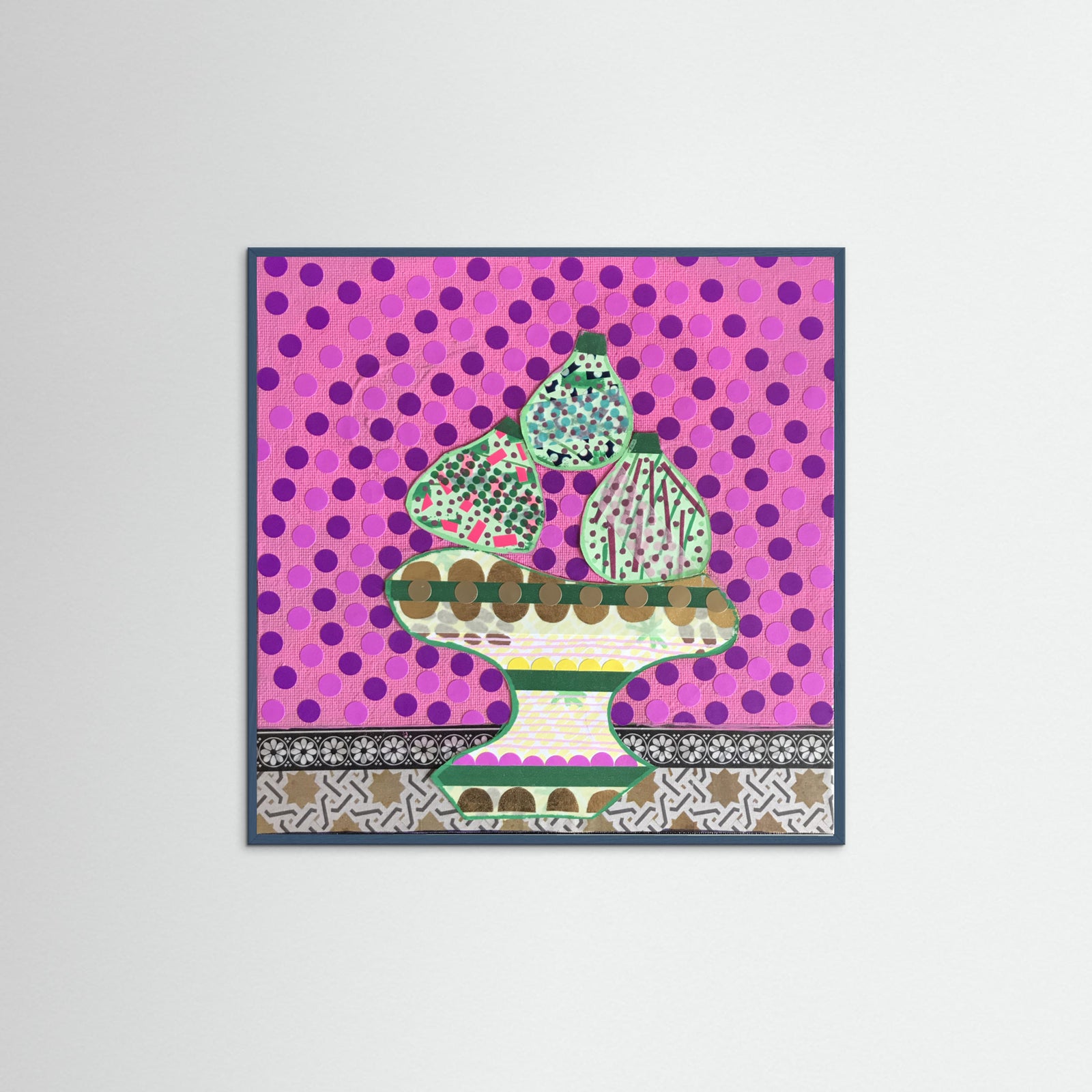 Teal Wood Figs Poster