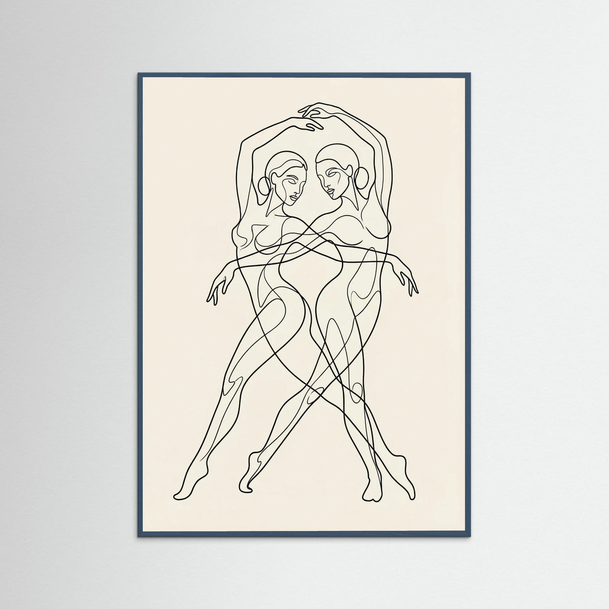 Teal Wood Figurative Assemblage