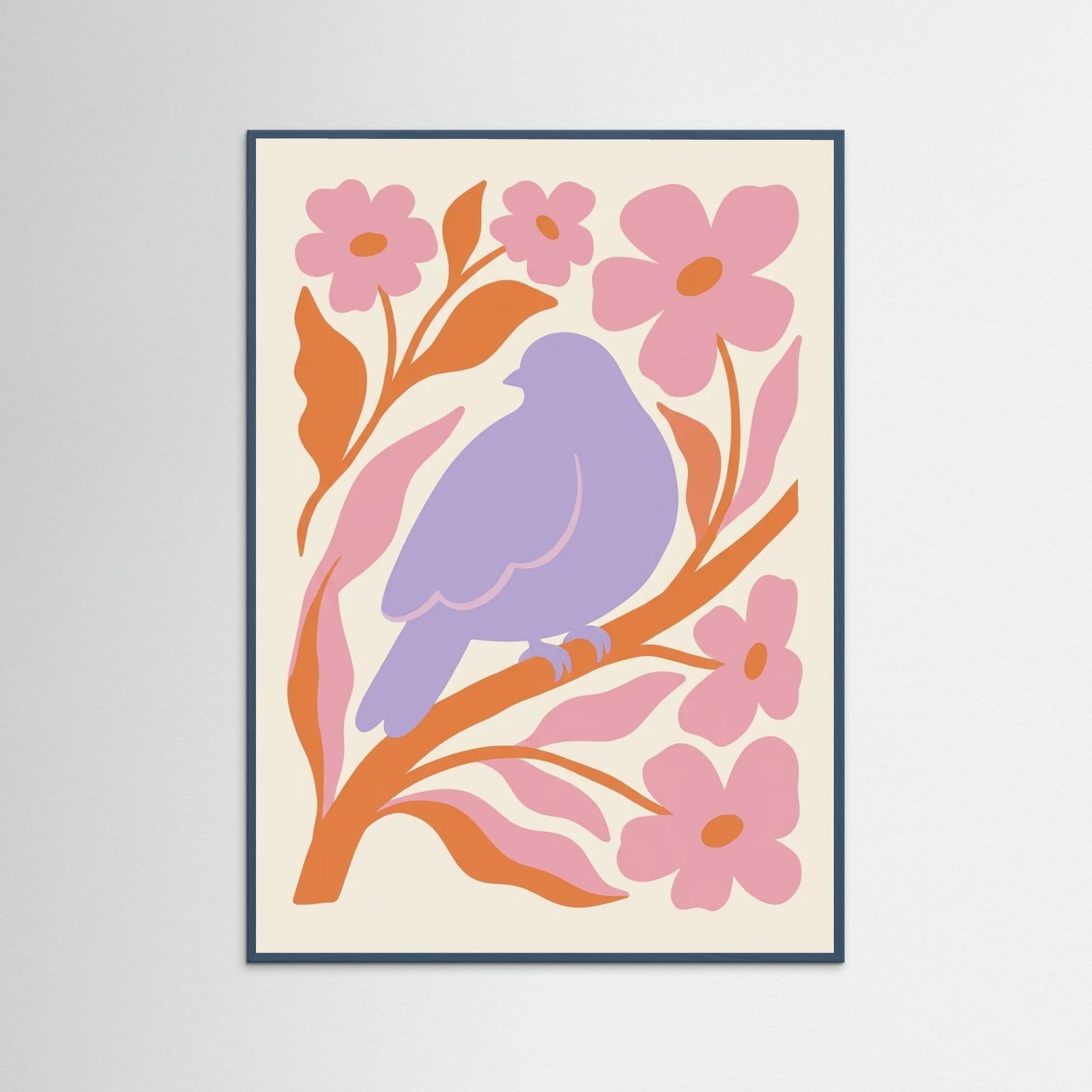 Teal Wood Figure in Bloom