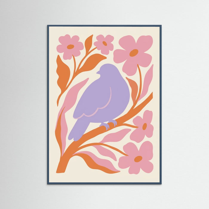 Teal Wood Figure in Bloom